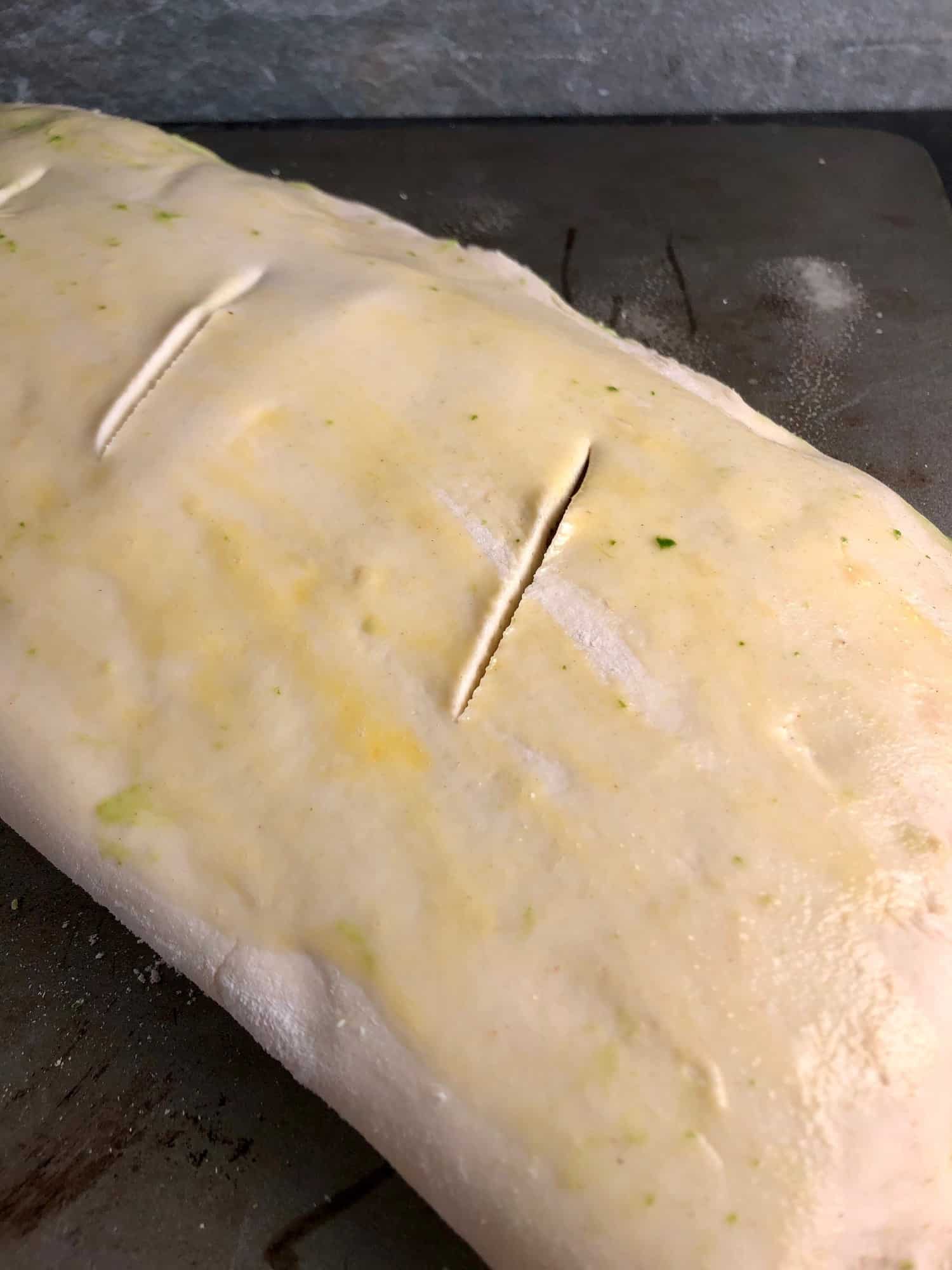 salmon en croute parcel uncooked