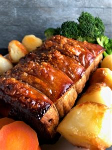 Roast Pork Loin on plate