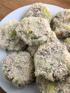 smoked mackerel fishcakes uncooked on plate