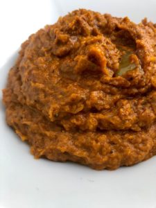 chicken balti curry paste and onion mixture