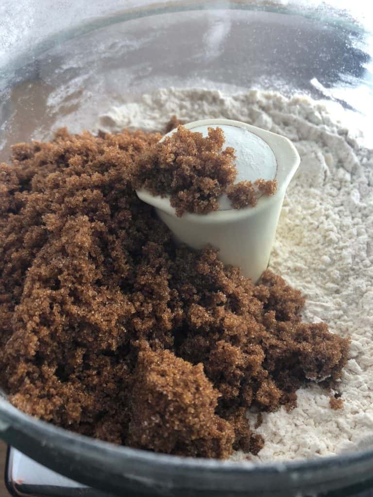 gingerbread dough added sugar to mixer