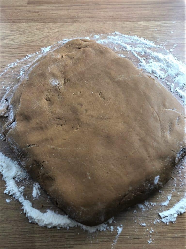 gingerbread dough ready for cooling