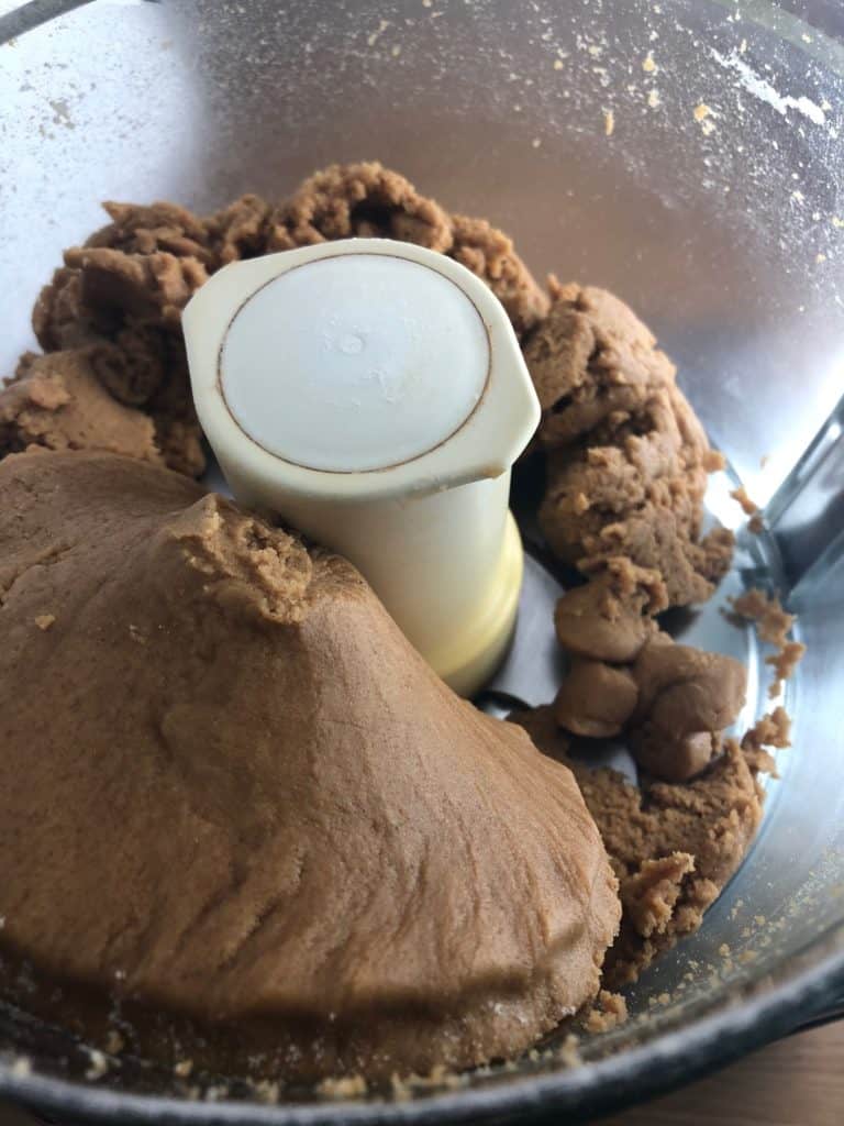 gingerbread dough in mixer