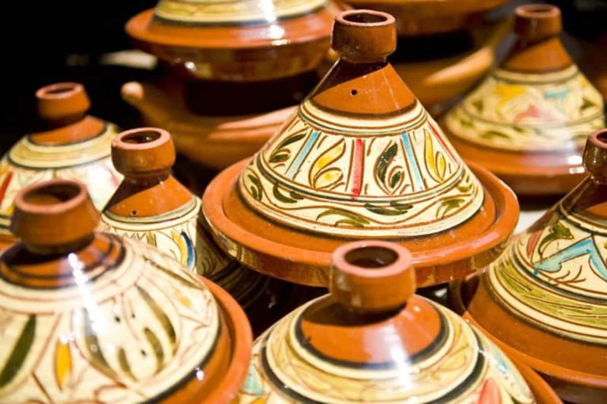 collection of traditional Moroccan tagine pots