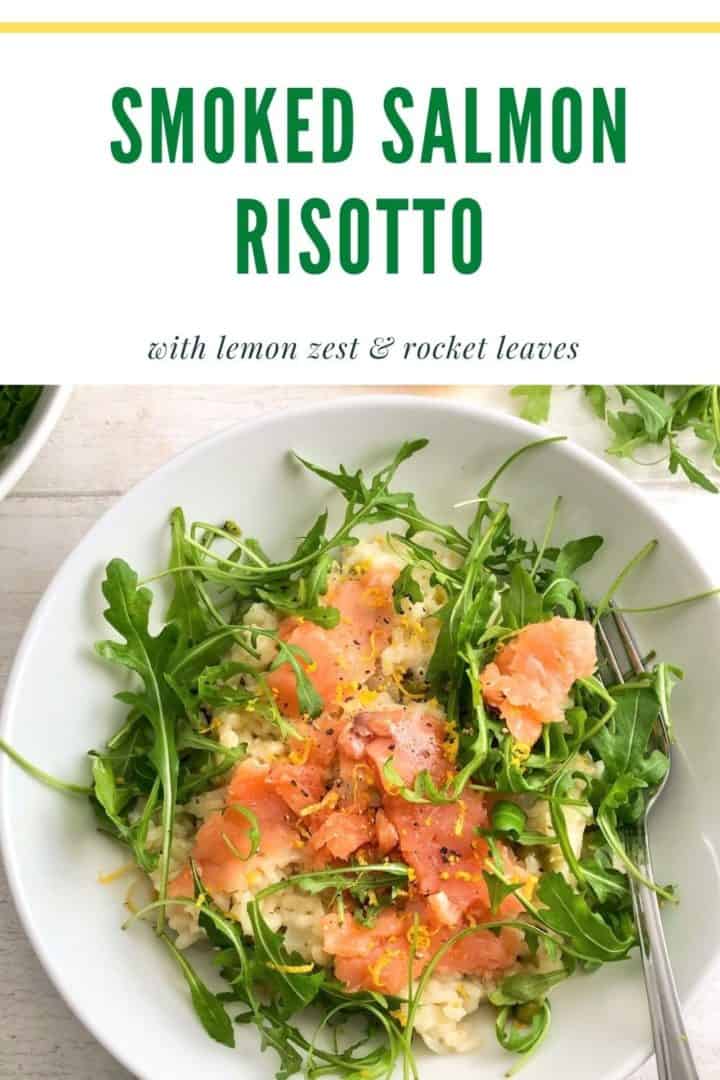 smoked salmon risotto pinterest image