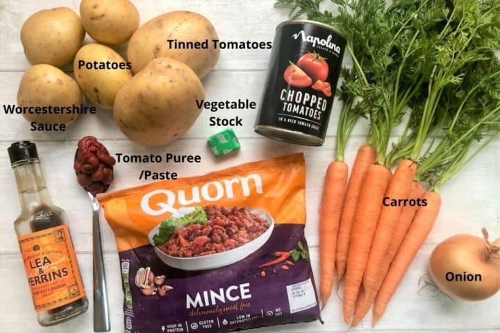 ingredients needed to make quorn cottage pie