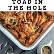 vegan toad in the hole baked with side onion gravy