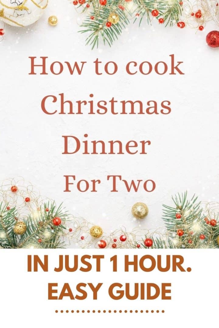 Christmas dinner for two in one hour pinterest image