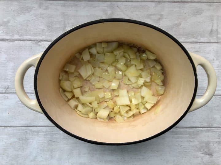 Quorn Chilli onions frying in pan