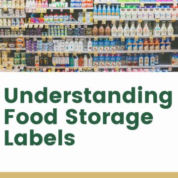 understanding food storage labels text with image of fridge section in supermarket