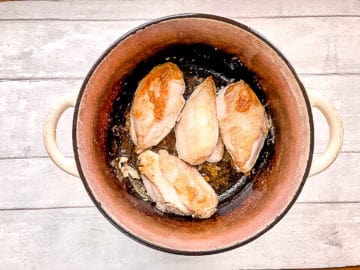 chicken breasts in pan