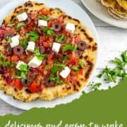 pinterest image flatbreads with toppings