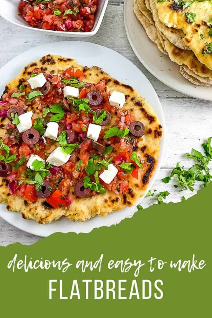 pinterest image flatbreads with toppings