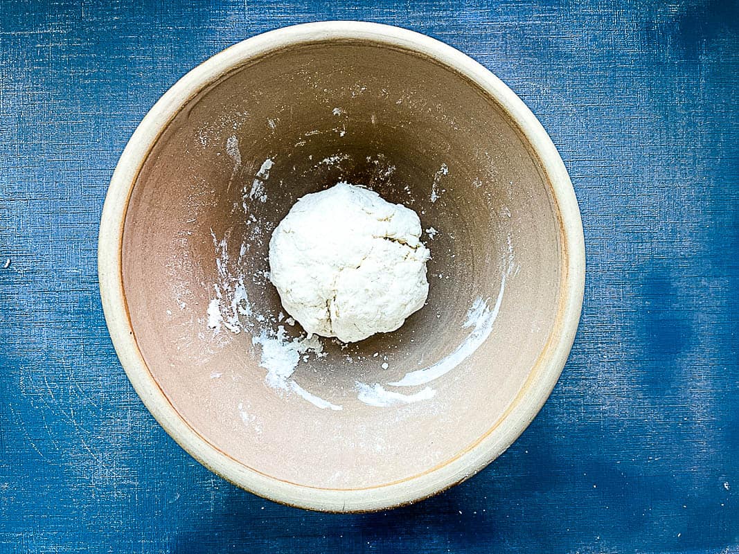 flatbread dough in bowl