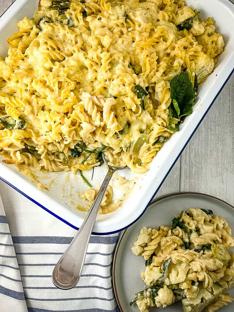 Cauliflower Cheese Pasta Bake with Spinach The Real Meal Deal