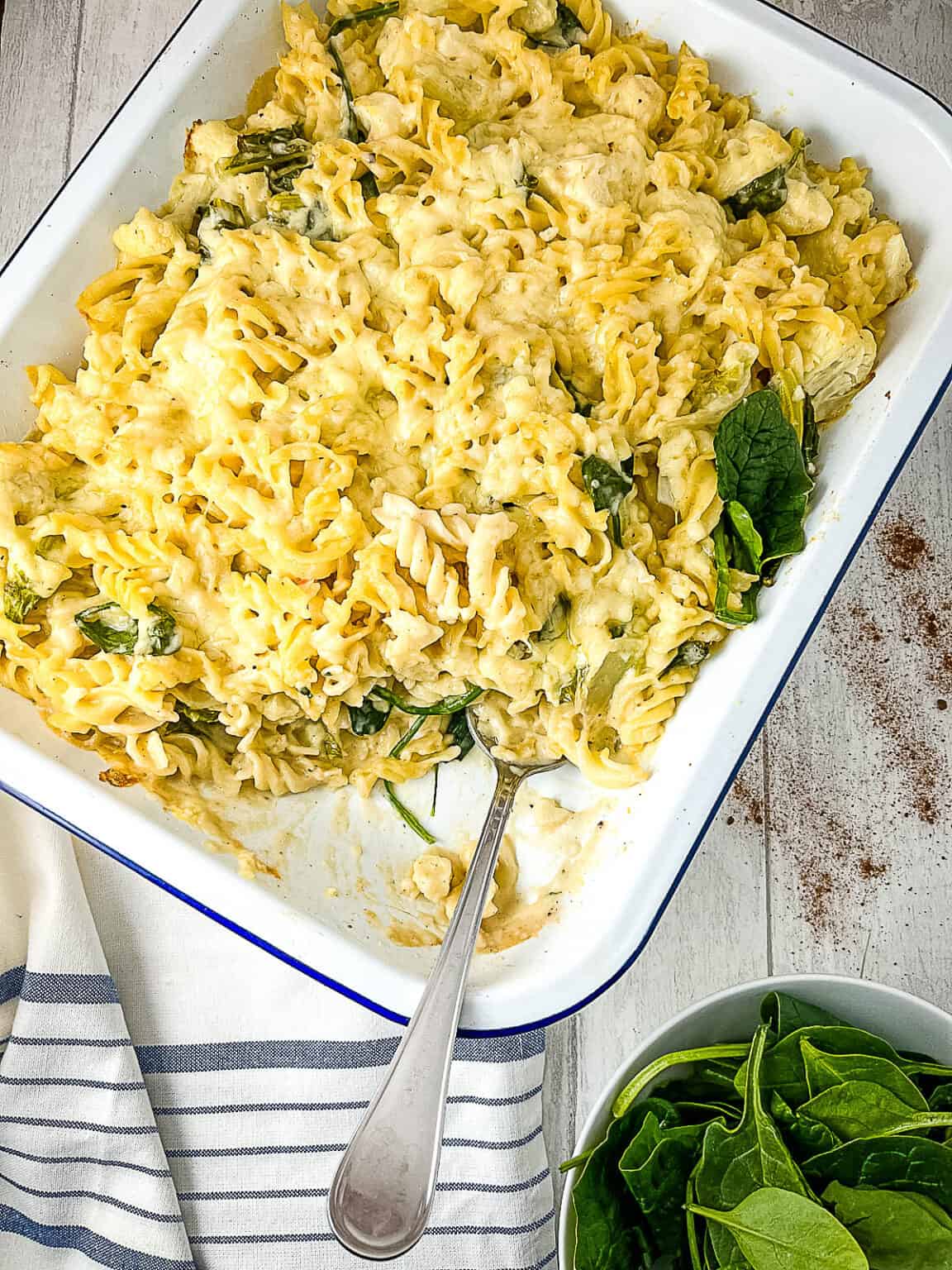 Cauliflower Cheese Pasta Bake with Spinach The Real Meal Deal