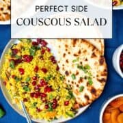 couscous salad served with flatbread