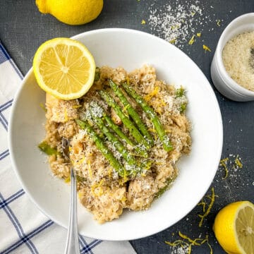 asparagus and chicken risotto recipe with lemon