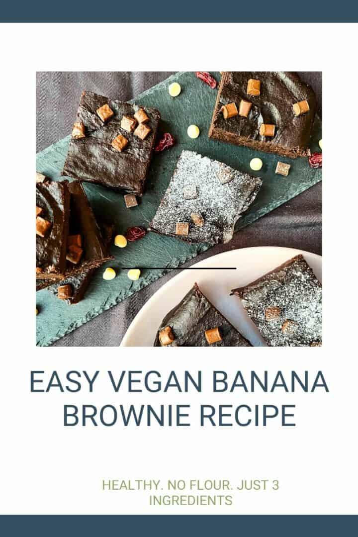 peanut butter and banana brownies topped with chocolate chips.