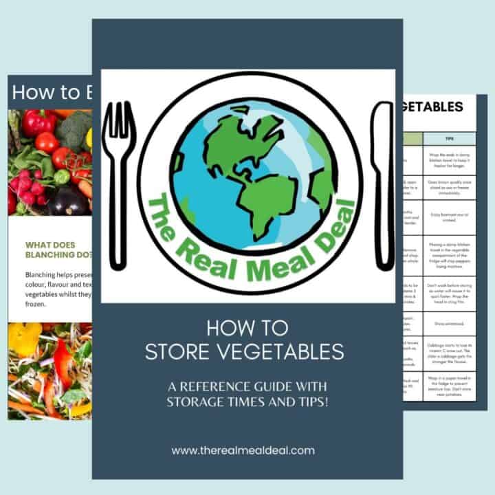how to store vegetables cover page and sample pages in background