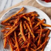 plate of sweet potato fries