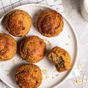 protein muffins on a plate