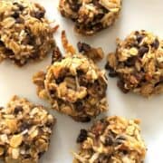 vegan oatmeal cookies on a plate