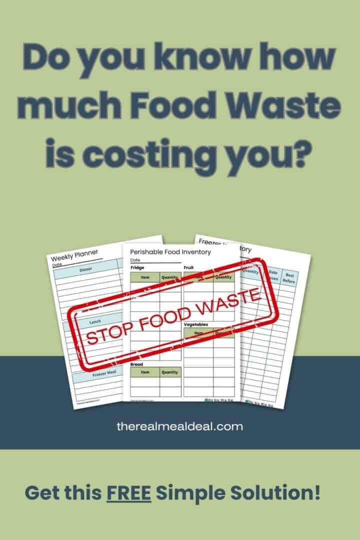 food waste inventory sheet image with text do you know how much food waste is costing you?