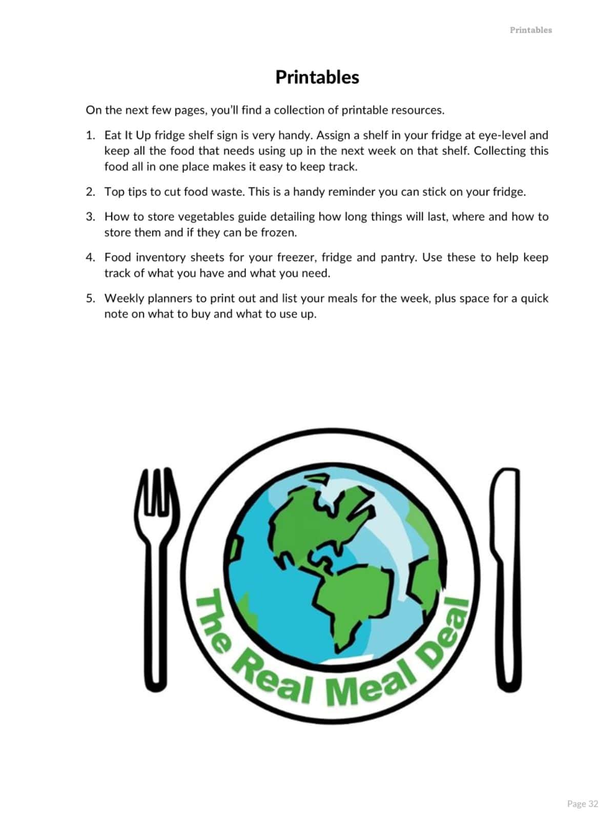page from A Place at Your Table Printables